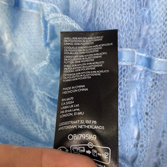 NWT Urban Outfitters Y2K Asymmetrical Blue Skirt Women's Medium - Picture 9 of 10